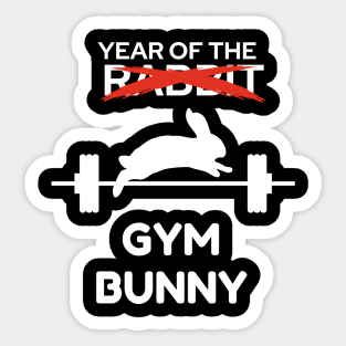 Year of Gym Bunny Sticker